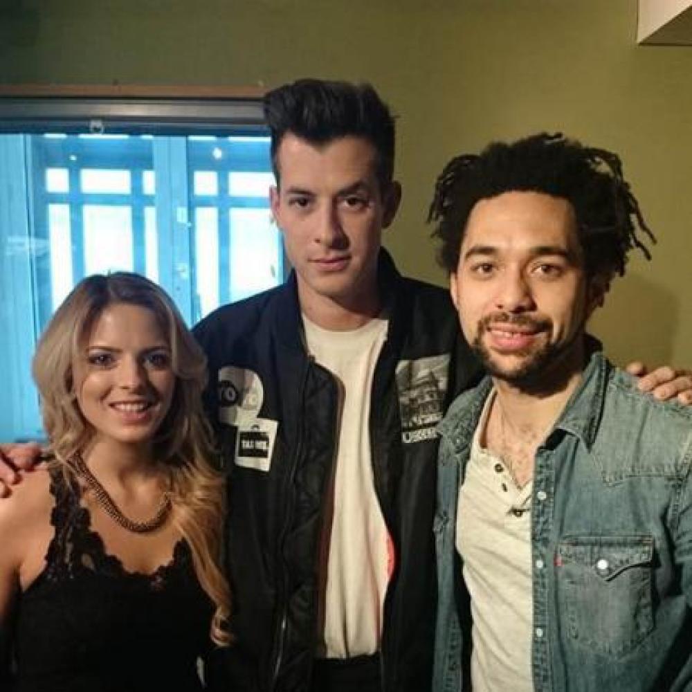 Mark Ronson (centre) and The Shires