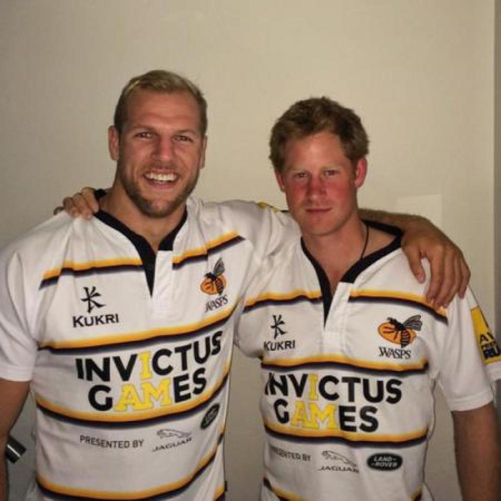 Prince Harry and James Haskell (c) Instagram