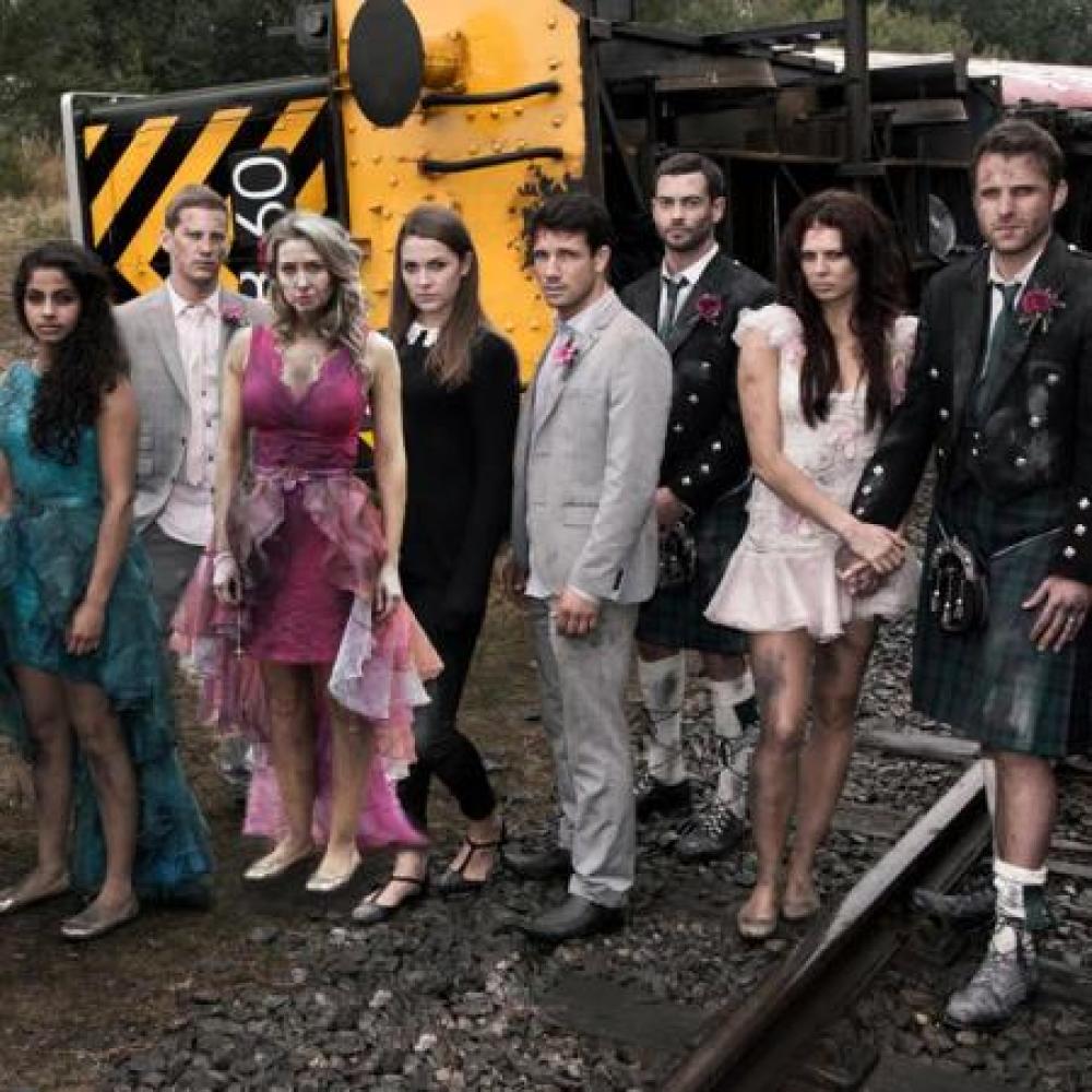 The Hollyoaks train crash cast