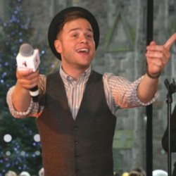 Olly Murs wearing a checked shirt