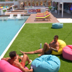 Adam Collard gives Davide Sanclimenti some advice in Monday night's episode of Love Island