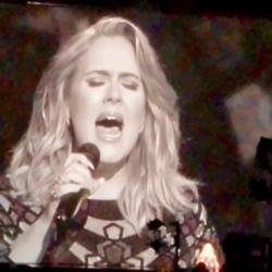 Adele performing at the Grammys
