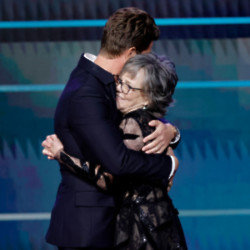 Andrew Garfield and Sally Field had shared a big hug on stage at the bash