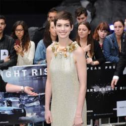 Anne Hathaway at the London premiere of The Dark Knight Rises