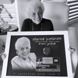 Ariana Grande's Nonna Majorie has been given a plaque for her chart achievement