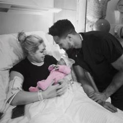 Ashley Banjo, Francesca Abbott and their baby girl (c) Instagram