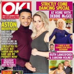 Aston Merrygold and Sarah Richards in OK! magazine