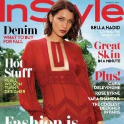 Bella Hadid on the cover of August issue of InStyle magazine