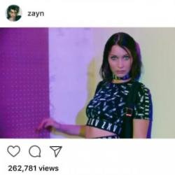 Bella Hadid in Zayn's Versus Versace commercial (c) Instagram