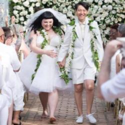 Beth Ditto and Kristin Ogata at their wedding