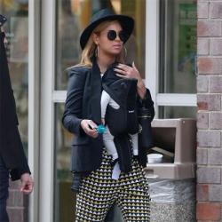 Beyonce has been spotted in the trend walking around New York