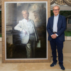 Bill Roache with his portrait