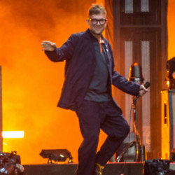 Blur at Wembley Stadium earlier this month