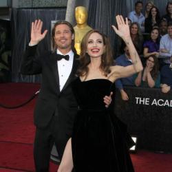 Brad Pitt and Angelina Jolie at the 2012 Academy Awards