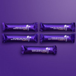 Cadbury's new Dairy Milk wrappers