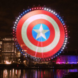 Captain America Shield on the London Eye