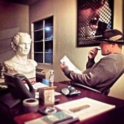 Channing Tatum working on the script (c) Instagram