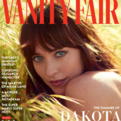 Dakota Johnson on the cover of the magazine (c) Ryan McGinley/Vanity Fair