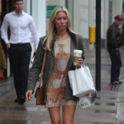 Denise Van Outen out in London without her wedding ring on