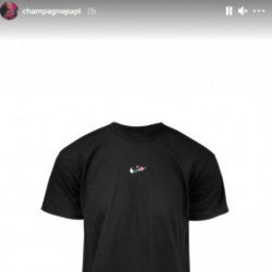 Drake's Nike tee (c) Instagram Story