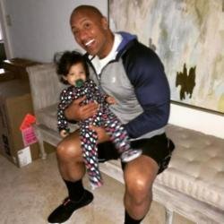 Dwayne Johnson and his daughter Jasmine (c) Instagram