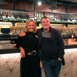 EastEnders star Charlie Brooks and Coronation Street actor Simon Gregson filming on First Dates