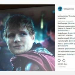 Ed Sheeran on Game of Thrones (c) Instagram