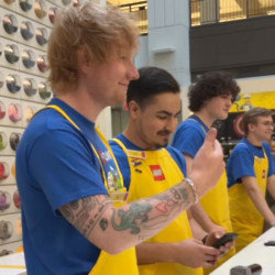Ed Sheeran worked a shift at a LEGO store