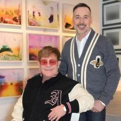Elton John and David Furnish at Victoria and Albert Museum