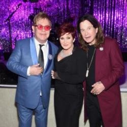 Elton John, Sharon Osbourne and Ozzy Osbourne