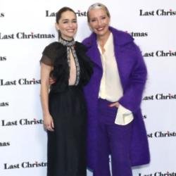Emilia Clarke and Emma Thompson at Last Christmas premiere