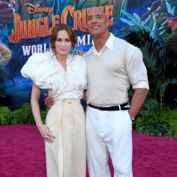 Emily Blunt and Dwayne Johnson