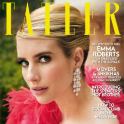 Emma Roberts on the cover of Tatler magazine