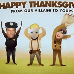 Fergie's family Thanksgiving card