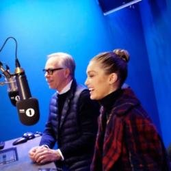 Gigi Hadid and Tommy Hilfiger on 'The Radio 1 Breakfast Show with Nick Grimshaw'