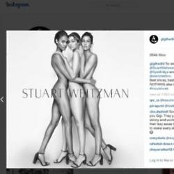 Gigi Hadid, Lily Aldridge and Joan Smalls  (c) Instagram