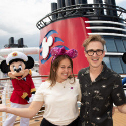 Giovanna and Tom Fletcher on board The Disney Wish