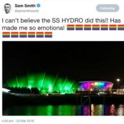 Glasgow SSE Hydro (c) Sam Smith Twitter 