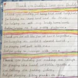 Harper Beckham's letter to dad (c) Instagram 