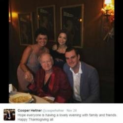 Hugh and Cooper Hefner and friends (c) Twitter