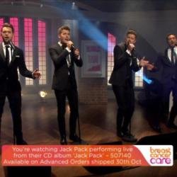 Jack Pack performed live on QVC to raise money for Breast Cancer Care