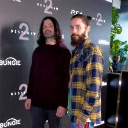 Jared Leto and Tomo Milicevic at the Destiny 2 launch