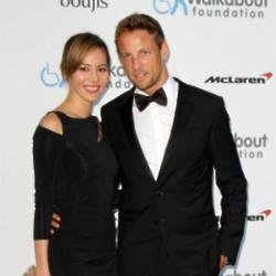 Jenson Button and Jessica Michibata