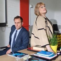 Annie Wallace as Sally (right)