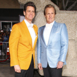 Jim Carrey and Jeff Daniels at the Dumb and Dumber To premiere
