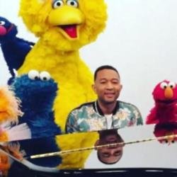 John Legend on Sesame Street (c) Instagram