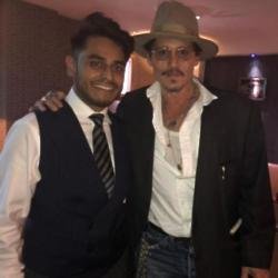 Johnny Depp at Le Raj restaurant