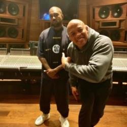 Kanye West and Dr Dre (c) Twitter