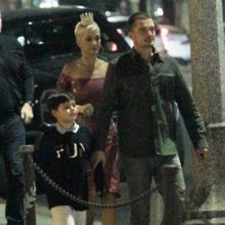 Katy Perry, Orlando Bloom, and his son Flynn