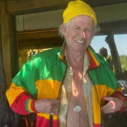 Keith Richards has been celebrating his 80th birthday and Christmas on safari in South Africa